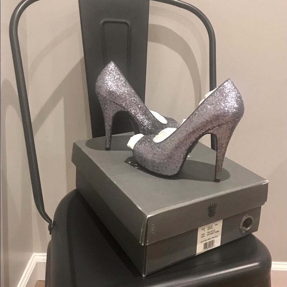 Vera Wang glitter platform